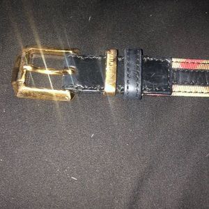 Black housecheck Burberry belt